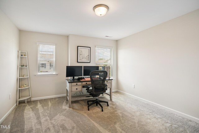 4805 Ozark St, Fuquay Varina, NC 27526 - home office featuring carpet flooring and baseboards