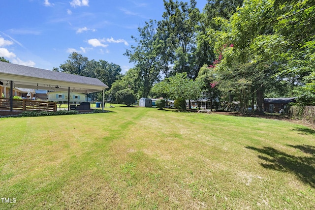 5203 Shady Bluff St, Durham, NC 27704 - view of yard with a shed