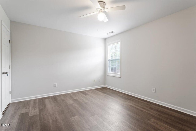 1643 Southcross St, Fuquay Varina, NC 27526 - empty room featuring wood finished floors and ceiling fan