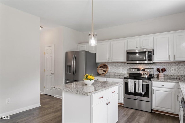 1643 Southcross St, Fuquay Varina, NC 27526 - kitchen with stainless steel appliances, tasteful backsplash, and white cabinets