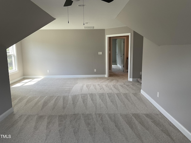 1034 Snapdragon Dr, Wake Forest, NC 27587 - bonus room featuring light colored carpet and ceiling fan