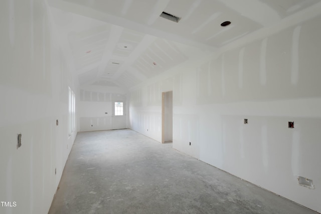 90 Miry Creek Ln, Clinton, NC 28328 - unfurnished room featuring concrete floors and lofted ceiling