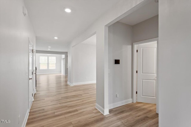 815 Harmony Ranch Ln, Franklinton, NC 27525 - corridor featuring light wood-type flooring and recessed lighting