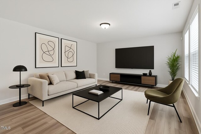 815 Harmony Ranch Ln, Franklinton, NC 27525 - living area featuring light wood finished floors