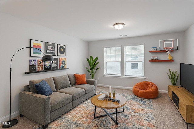 815 Harmony Ranch Ln, Franklinton, NC 27525 - living area with baseboards and carpet flooring