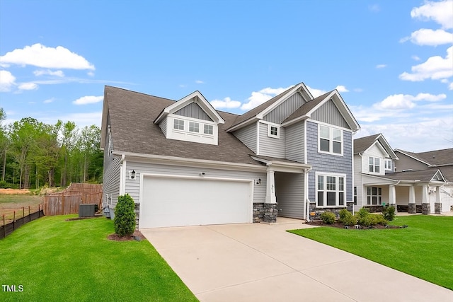 815 Harmony Ranch Ln, Franklinton, NC 27525 - craftsman-style home featuring driveway, stone siding, and board and batten siding