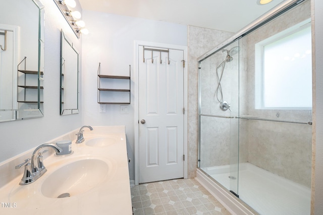 2486 Ingleside Dr, High Point, NC 27265 - bathroom with double vanity and a shower stall
