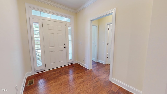 1524 Lily Creek Dr, Cary, NC 27518 - entrance foyer with crown molding and wood finished floors