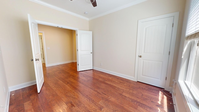 1524 Lily Creek Dr, Cary, NC 27518 - unfurnished bedroom with crown molding and wood finished floors