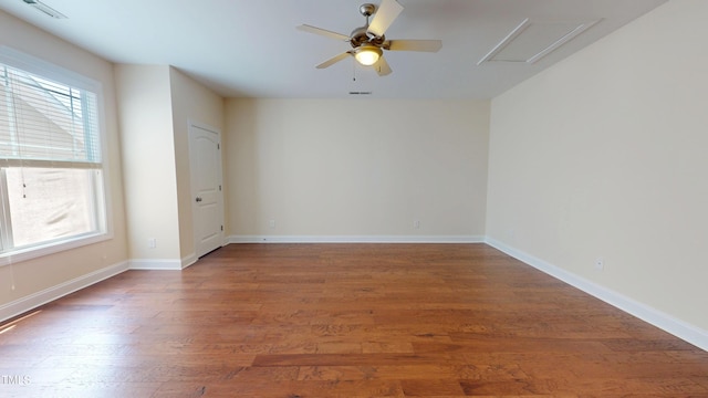 1524 Lily Creek Dr, Cary, NC 27518 - spare room featuring wood finished floors and a ceiling fan