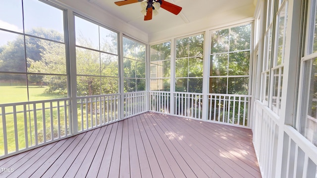 1524 Lily Creek Dr, Cary, NC 27518 - unfurnished sunroom with ceiling fan