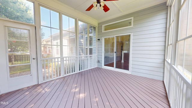 1524 Lily Creek Dr, Cary, NC 27518 - unfurnished sunroom featuring ceiling fan
