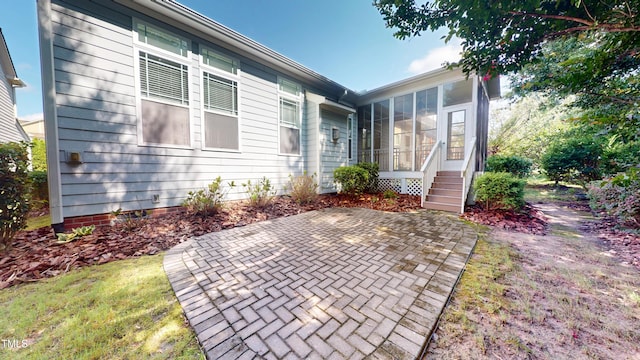 1524 Lily Creek Dr, Cary, NC 27518 - view of front of property featuring a patio and a sunroom