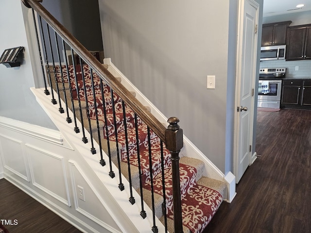 1303 Salters St, Burlington, NC 27215 - staircase with wood finished floors