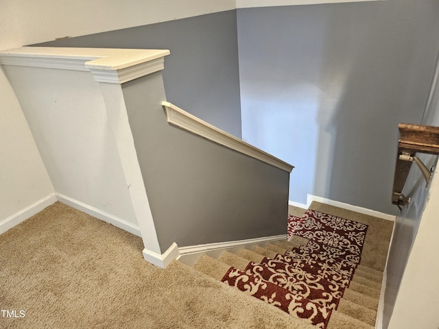 1303 Salters St, Burlington, NC 27215 - stairs with carpet floors