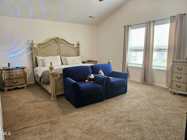 1303 Salters St, Burlington, NC 27215 - carpeted bedroom featuring lofted ceiling and baseboards