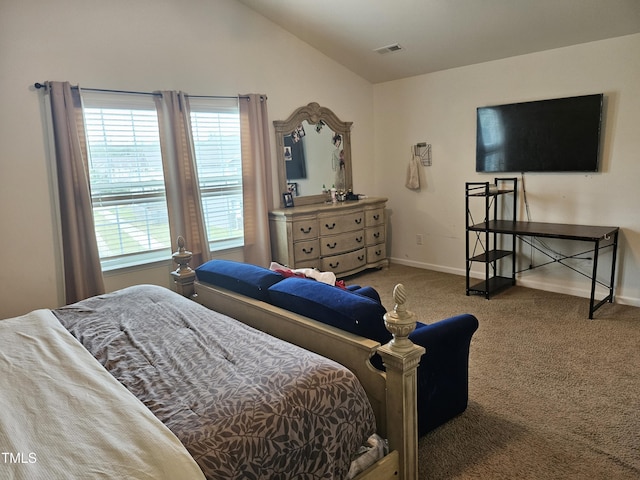1303 Salters St, Burlington, NC 27215 - bedroom with carpet flooring and lofted ceiling