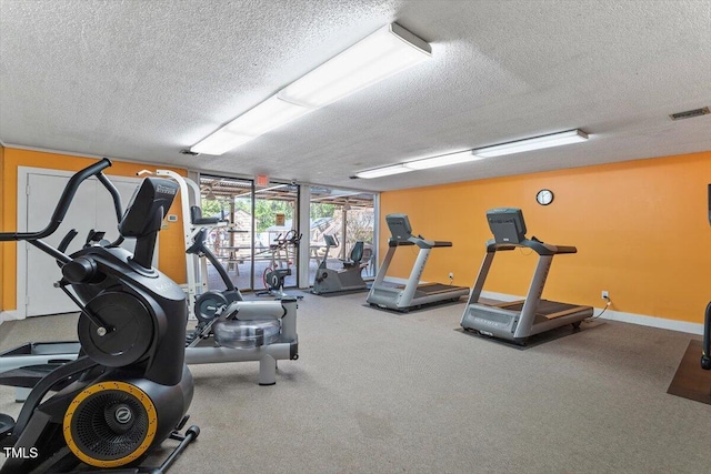 4201 Pin Oak Dr, Durham, NC 27707 - gym with a textured ceiling