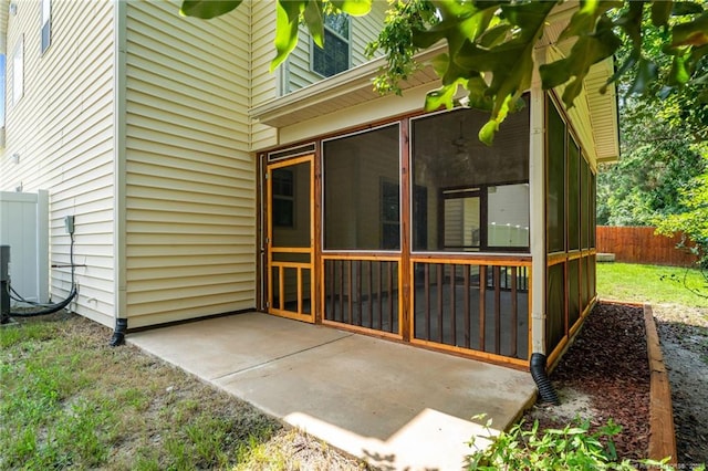 297 Colonist Pl, Cameron, NC 28326 - view of patio / terrace featuring a sunroom