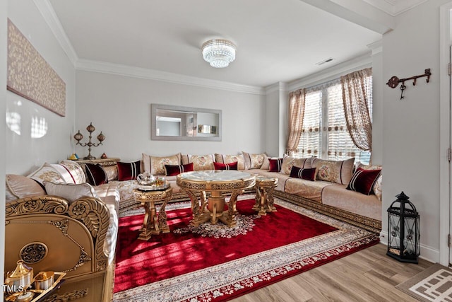 27 Needham Ln, Clayton, NC 27527 - living room with wood finished floors and crown molding