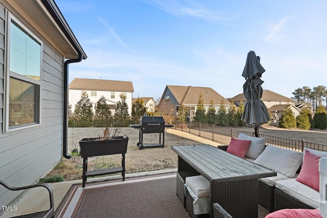 27 Needham Ln, Clayton, NC 27527 - view of patio with area for grilling and a residential view