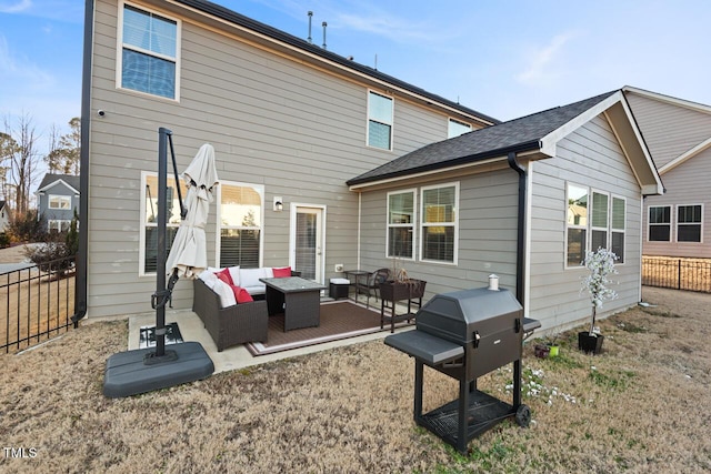 27 Needham Ln, Clayton, NC 27527 - rear view of property featuring outdoor lounge area