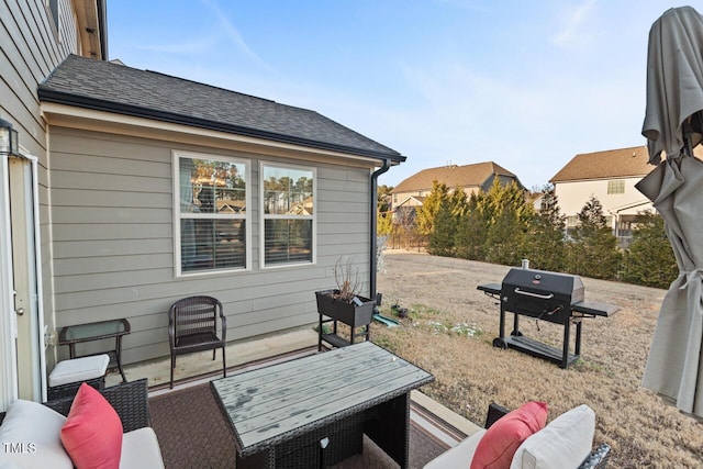 27 Needham Ln, Clayton, NC 27527 - view of patio with area for grilling and an outdoor hangout area