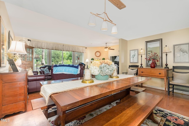 7 Weybridge Pl, Chapel Hill, NC 27517 - dining space featuring wood finished floors and ceiling fan