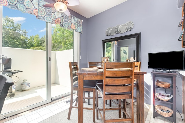 7 Weybridge Pl, Chapel Hill, NC 27517 - dining space featuring a ceiling fan and tile patterned flooring