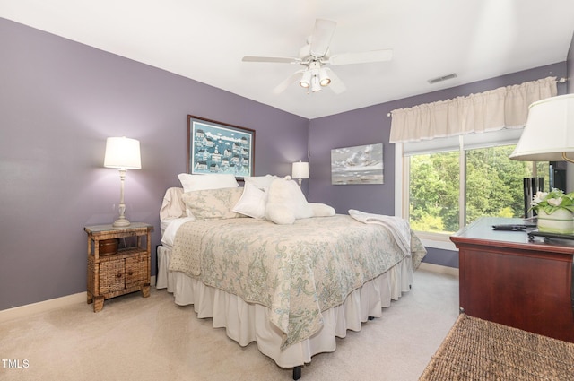 7 Weybridge Pl, Chapel Hill, NC 27517 - bedroom with light colored carpet and a ceiling fan