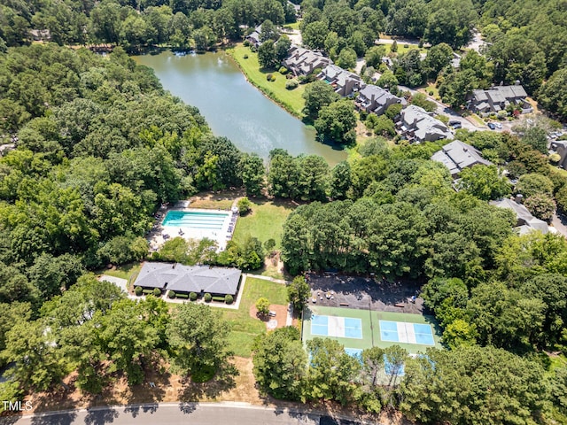 7 Weybridge Pl, Chapel Hill, NC 27517 - bird's eye view of a large body of water and a forest