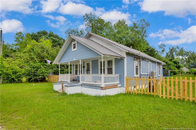 1203 Simpson St, Fayetteville, NC 28305 - bungalow featuring covered porch and a metal roof