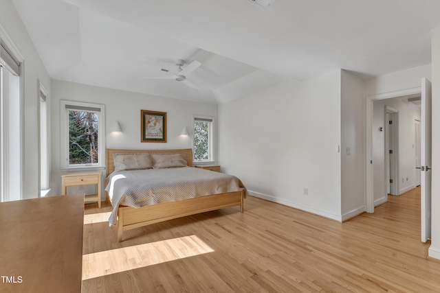 206 Spring Ln, Chapel Hill, NC 27514 - bedroom featuring light wood-type flooring and a ceiling fan