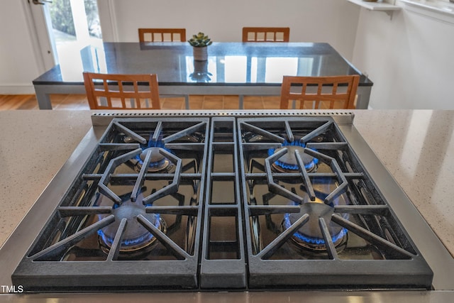 206 Spring Ln, Chapel Hill, NC 27514 - kitchen view of stainless steel gas cooktop