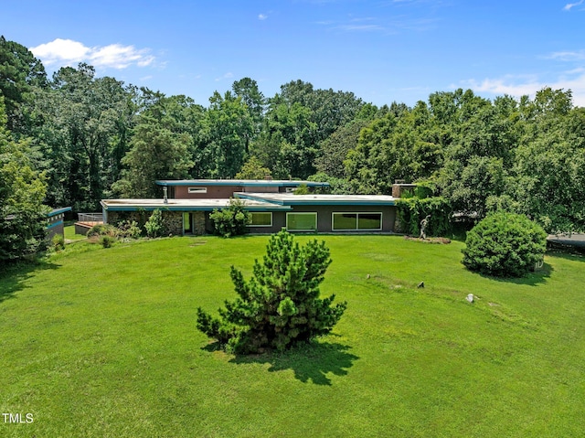115 Ashworth Dr, Durham, NC 27707 - view of green lawn with a view of trees