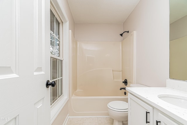 2738 Garden Knoll Ln, Raleigh, NC 27614 - full bath with vanity, shower / bath combination, and tile patterned floors