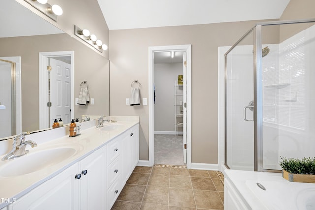 102 Whitlock Ln, Cary, NC 27513 - full bath with a stall shower, double vanity, and a bath