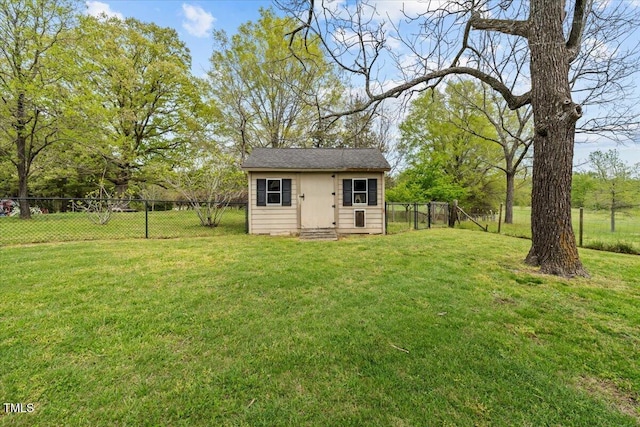 2011 Gibsonville Ossipee Rd, Elon, NC 27244 - fenced backyard with an outdoor structure