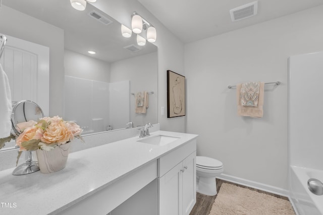110 Gilder Woods Dr, Garner, NC 27529 - full bathroom with vanity and wood finished floors