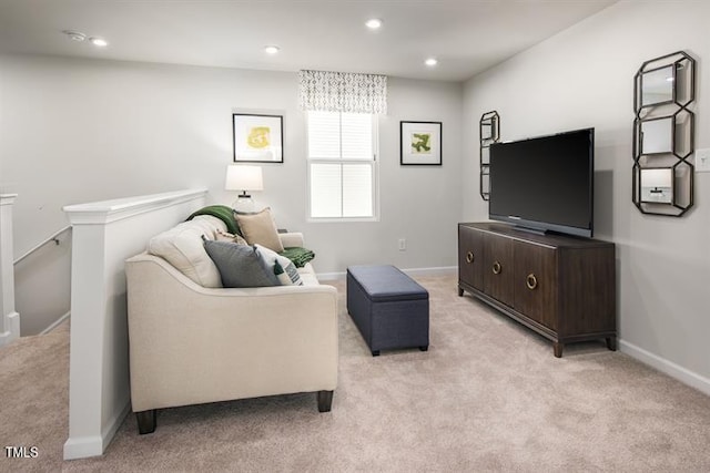 525 Camero Rift Trl, Wendell, NC 27591 - living room featuring light colored carpet and recessed lighting