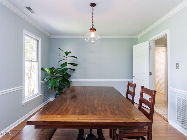 3525 Lytham Pl, Raleigh, NC 27604 - dining room with crown molding and wood finished floors