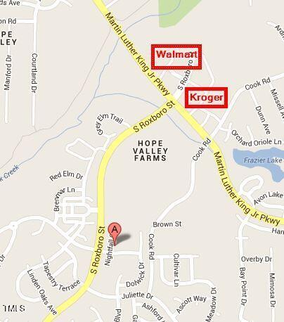 4419 Nightfall Ct, Durham, NC 27713 - map of property location