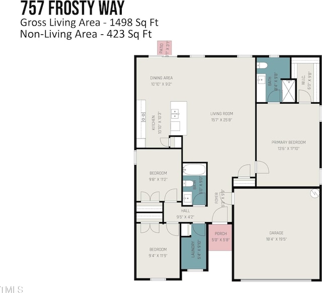 757 Frosty Way, Zebulon, NC 27597 - view of floor plan / room layout