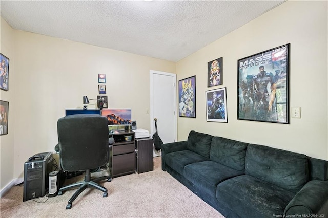 5905 Waters Edge Dr, Fayetteville, NC 28314 - office featuring carpet flooring and a textured ceiling