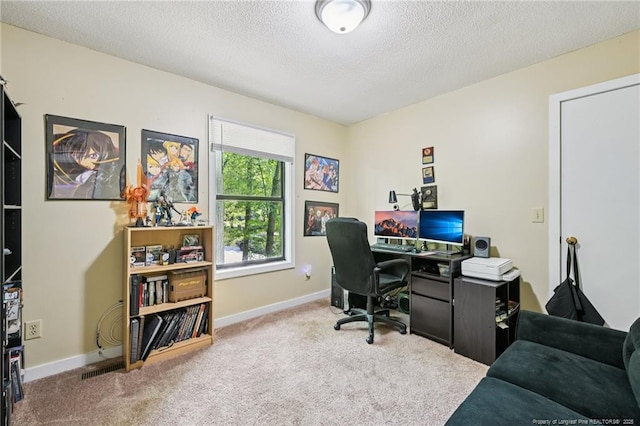 5905 Waters Edge Dr, Fayetteville, NC 28314 - office featuring carpet floors and a textured ceiling
