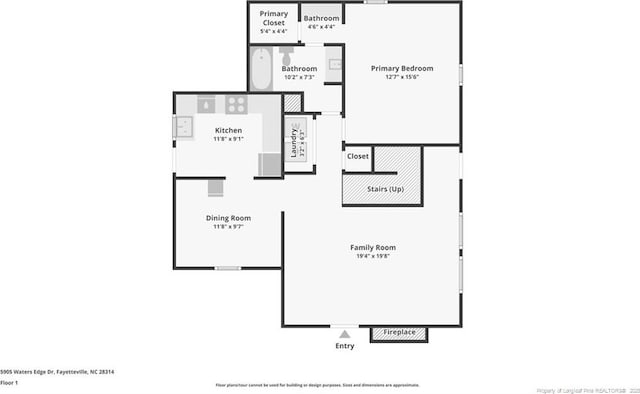 5905 Waters Edge Dr, Fayetteville, NC 28314 - view of floor plan / room layout