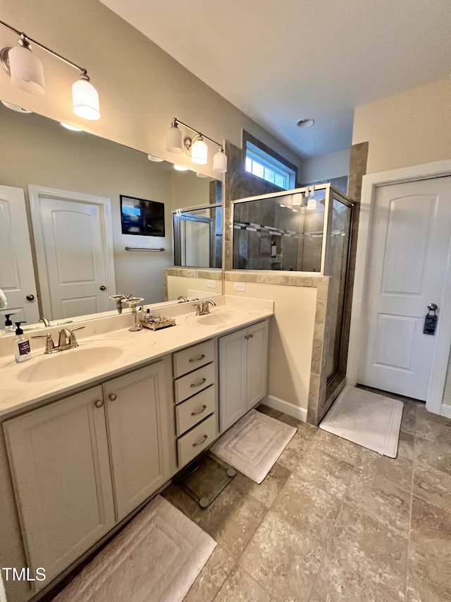 1925 Bright Kannon Way, Wendell, NC 27591 - bathroom with a stall shower and double vanity