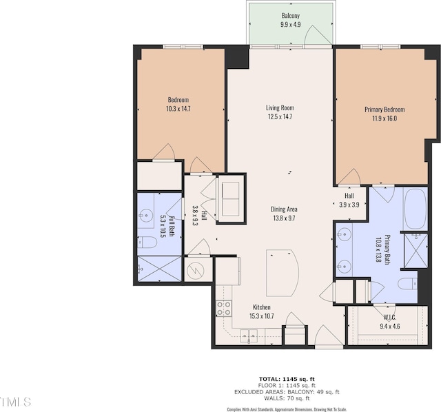 222 Glenwood Ave # 416, Raleigh, NC 27603 - view of room layout