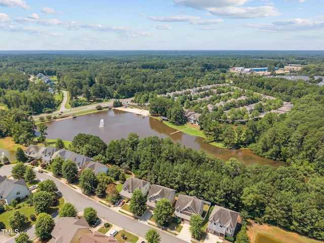 2505 Goldeneye Ct, Raleigh, NC 27606 - drone / aerial view of a forest and a large body of water
