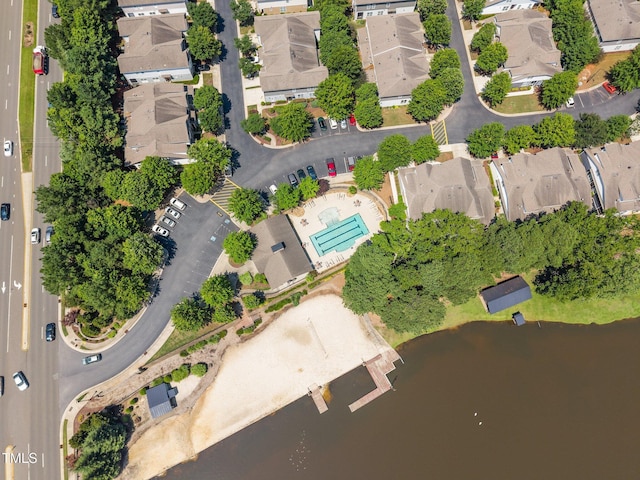 2505 Goldeneye Ct, Raleigh, NC 27606 - aerial view of property and surrounding area featuring nearby suburban area and a large body of water